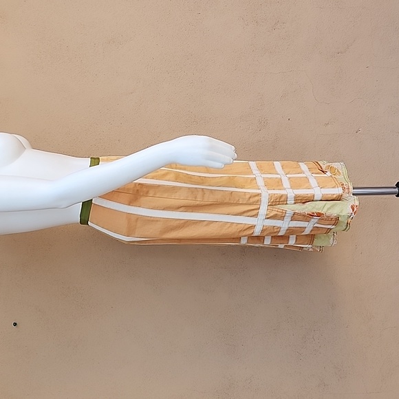 Neesh by DAR Anthro Skirt L Cottagecore Grosgrain Ribbon Layered Midi Tangerine - Picture 5 of 11